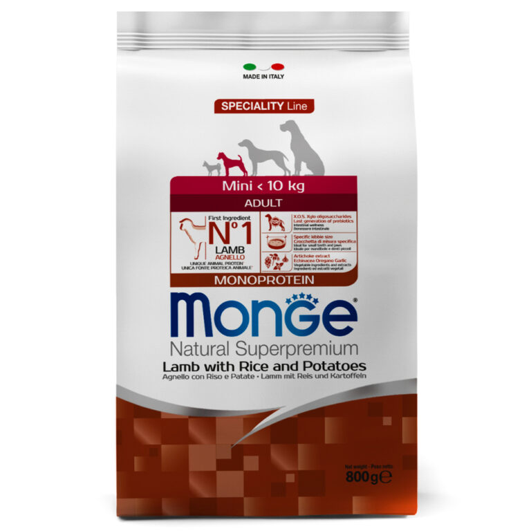 Корм для собак Monge Dog Speciality Mini для мелких пород ягненок с рисом и картофелем сух. 800г Корм для собак Monge Dog Speciality Mini для мелких пород ягненок с рисом и картофелем сух. 800г