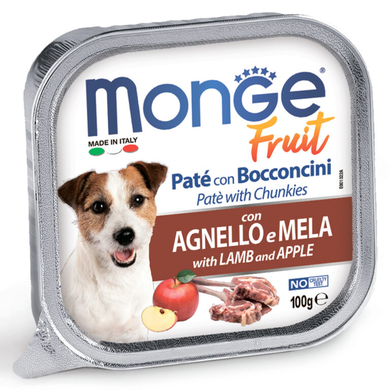 Корм для собак Monge Fruit ягненок, яблоко конс. 100г — цена и наличие Корм для собак Monge Fruit ягненок, яблоко конс. 100г