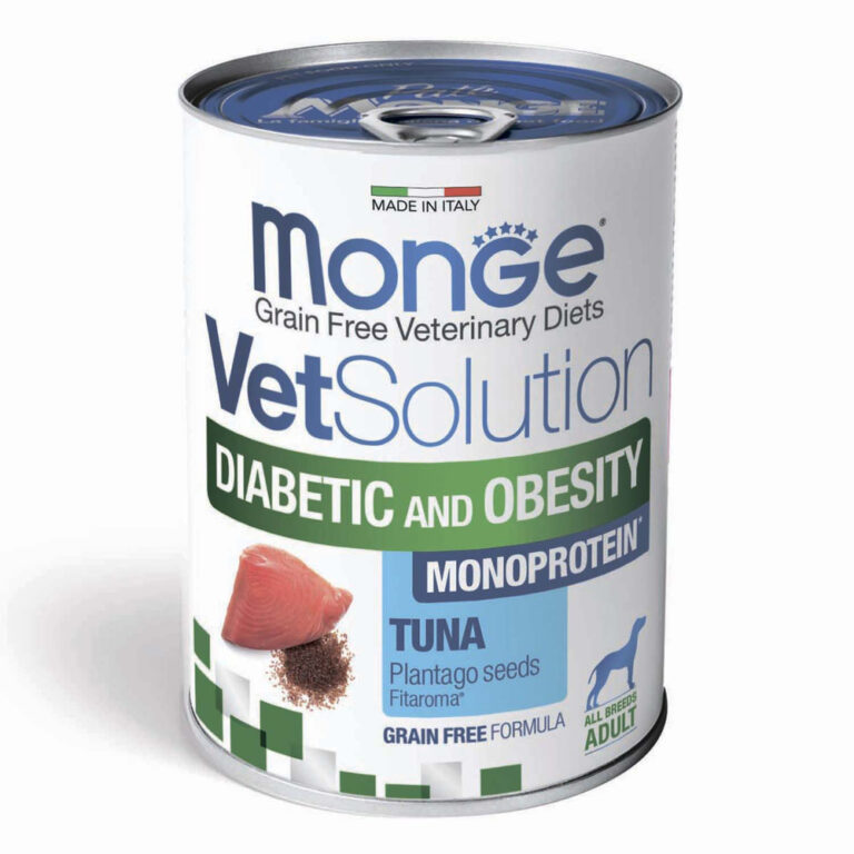 Корм для собак Monge VetSolution Diabetic and Obesity при сахарном диабете и лишнем весе банка 400г Корм для собак Monge VetSolution Diabetic and Obesity при сахарном диабете и лишнем весе банка 400г