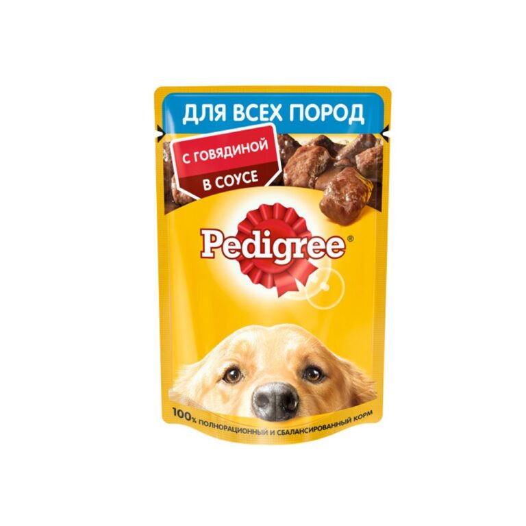 Корм для собак Pedigree Говядина в соусе пауч 85г — цена и наличие Корм для собак Pedigree Говядина в соусе пауч 85г