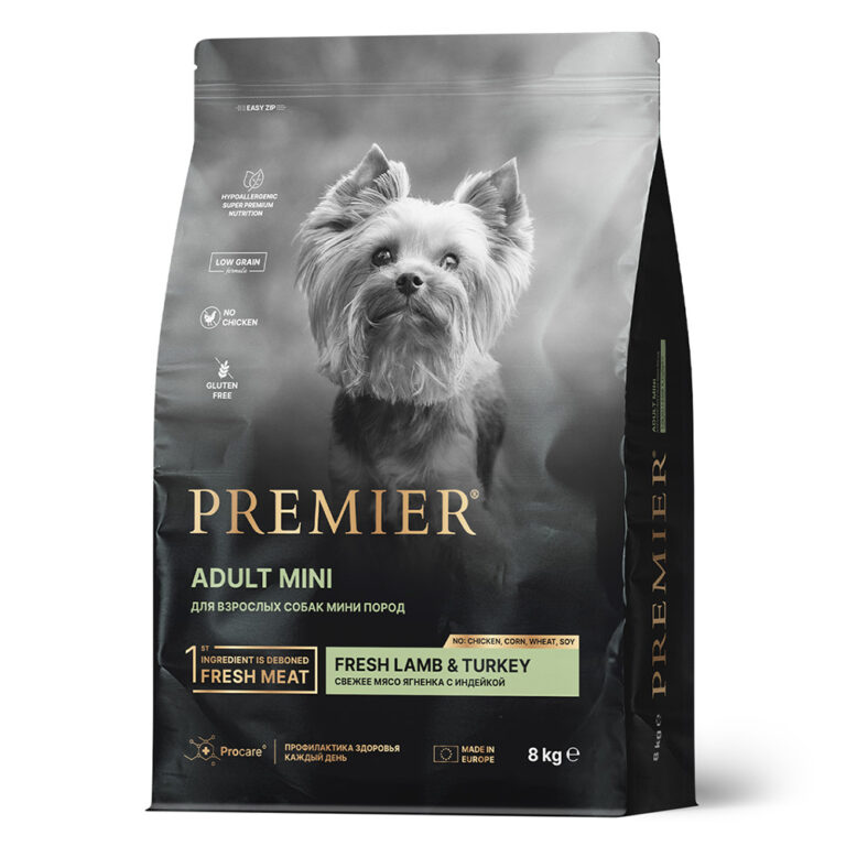 Корм для собак PREMIER Dog для собак мелких пород, свежее мясо ягненка с индейкой сух. 8кг — цена и наличие Корм для собак PREMIER Dog для собак мелких пород, свежее мясо ягненка с индейкой сух. 8кг