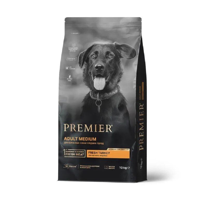 Корм для собак PREMIER Dog для средний пород, свежее мясо индейки сух. 10кг — цена и наличие Корм для собак PREMIER Dog для средний пород, свежее мясо индейки сух. 10кг
