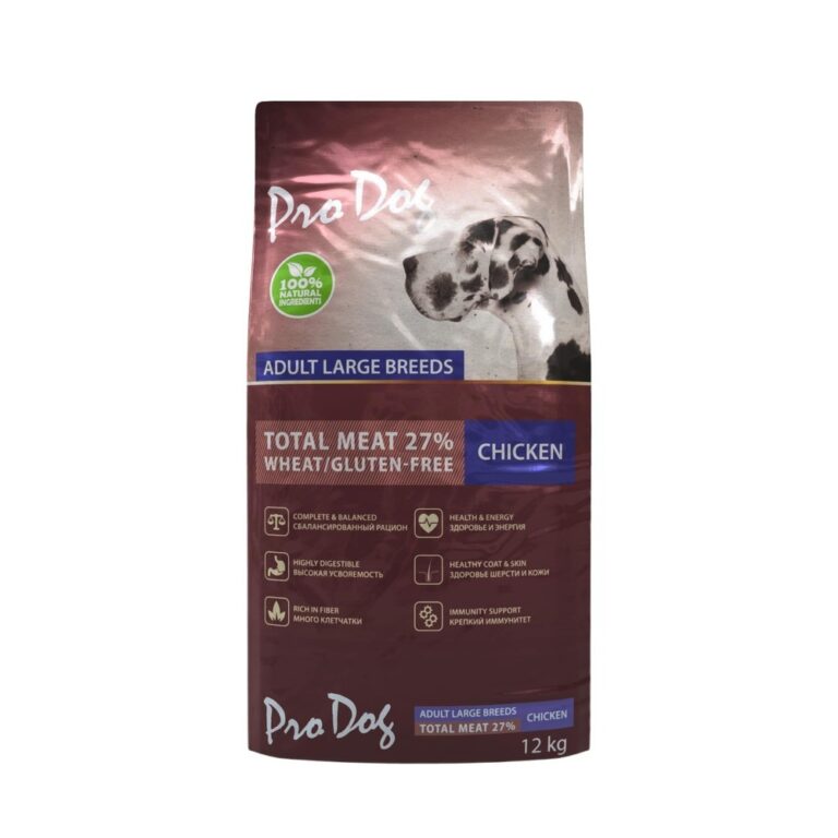 Корм для собак PRO DOG для крупных пород с нормальной активностью, курица сух. 12кг — цена и наличие Корм для собак PRO DOG для крупных пород с нормальной активностью, курица сух. 12кг