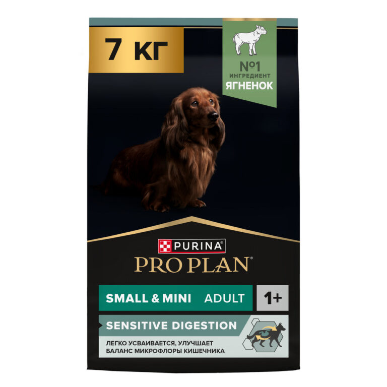 Корм для собак Pro Plan Sensitive Digestion для мелких пород с чув. пищевар., с ягненком сух. 7кг