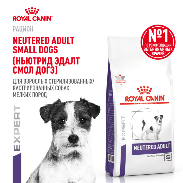 Корм для собак ROYAL CANIN Neutered Adult Small Dog для стерилизованных и кастрирированных мелких пород сух. 3,5кг