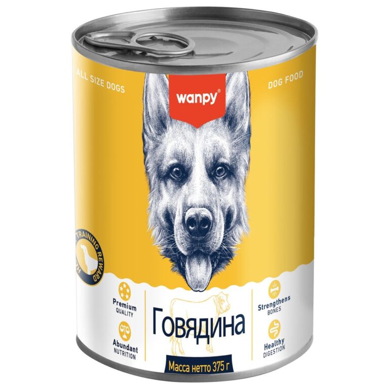 Корм для собак WANPY Dog говядина банка 375г