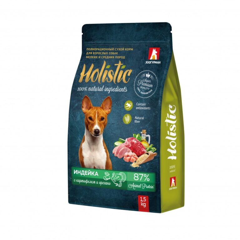 Корм для собак Зоогурман Holistic для мелк.и средн.пород, индейка с картофелем и орегано сух.1,5кг Корм для собак Зоогурман Holistic для мелк.и средн.пород, индейка с картофелем и орегано сух.1,5кг