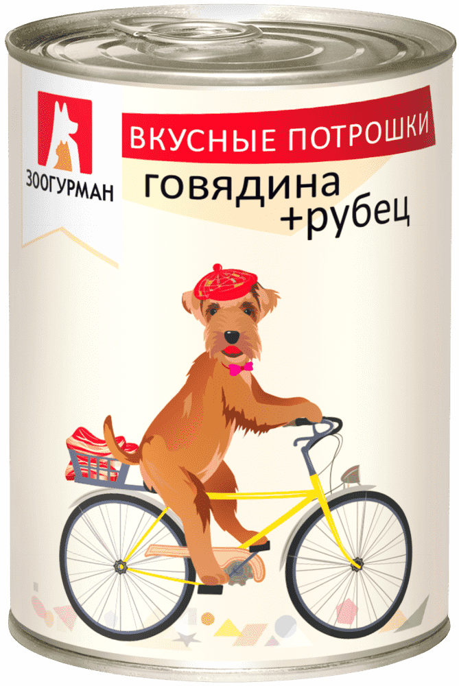 Корм для собак Зоогурман Вкусные потрошки Говядина с рубцом банка 350г