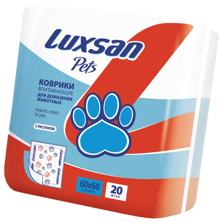 Коврик для кошек и собак Luxsan Premium с рисунком, 60*60см 20шт