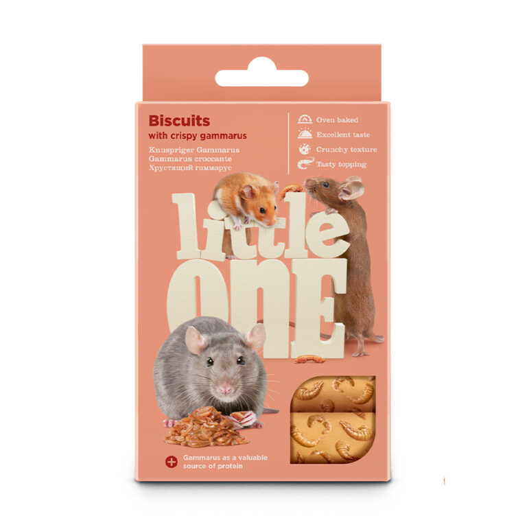 Лакомство для грызунов Little one Бисквиты для крыс, мышей и песчанок с хрустящим гаммарусом 5х7г