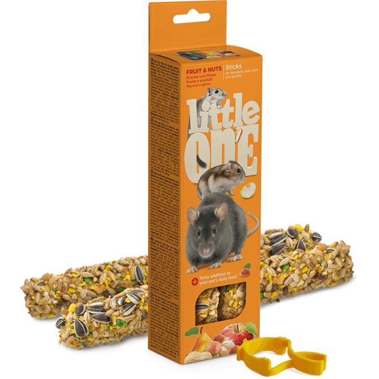 Лакомство для грызунов Little one Палочки для хомяков, крыс, мышей и песчанок с фруктами и орехами 2х60г — цена и наличие Лакомство для грызунов Little one Палочки для хомяков, крыс, мышей и песчанок с фруктами и орехами 2х60г