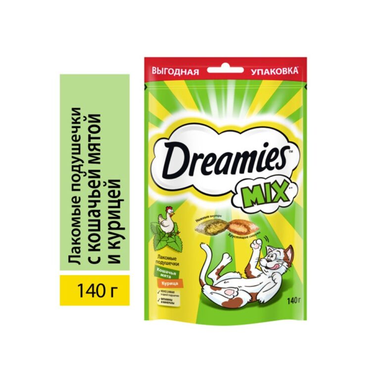 Лакомство для кошек Dreamies курица с кошачьей мятой 140г — цена и наличие Лакомство для кошек Dreamies курица с кошачьей мятой 140г