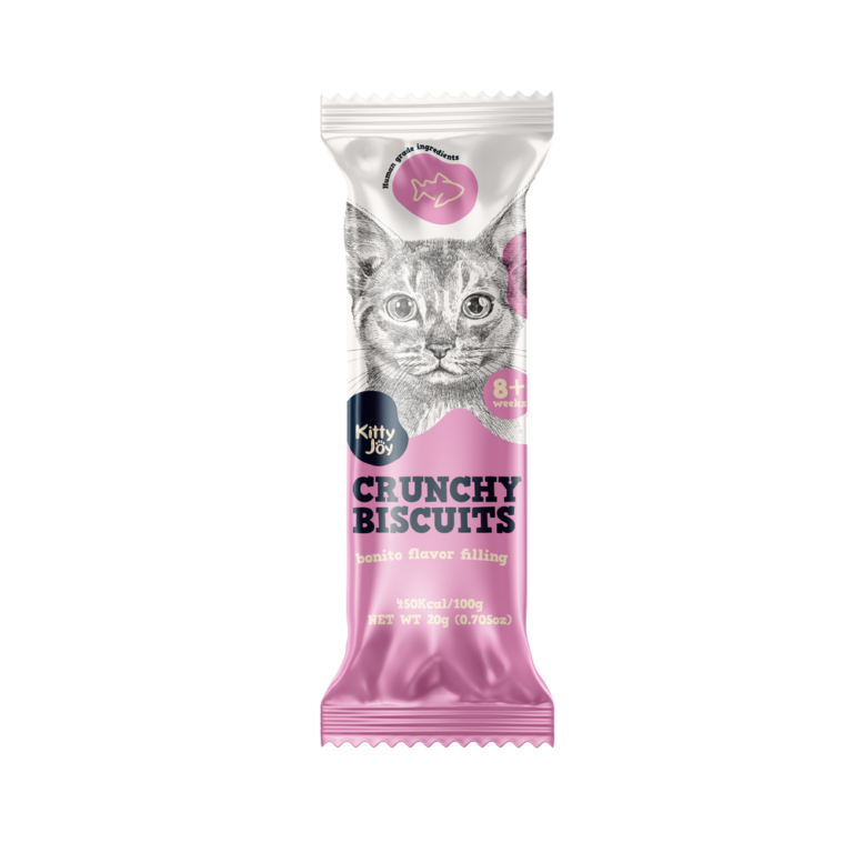 Лакомство для кошек KITTY JOY Хрустящие подушечки с начинкой со вкусом скумбрии 20г