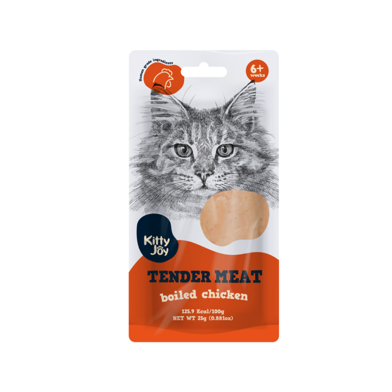 Лакомство для кошек KITTY JOY Нежное отварное филе курицы 25г