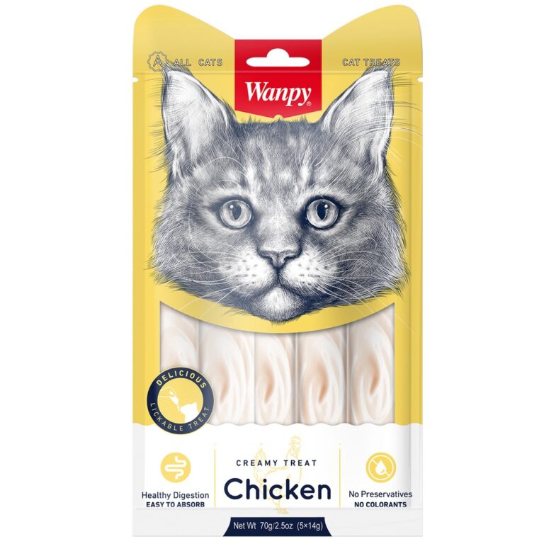 Лакомство для кошек WANPY Cat Нежное пюре из курицы 70г Лакомство для кошек WANPY Cat Нежное пюре из курицы 70г