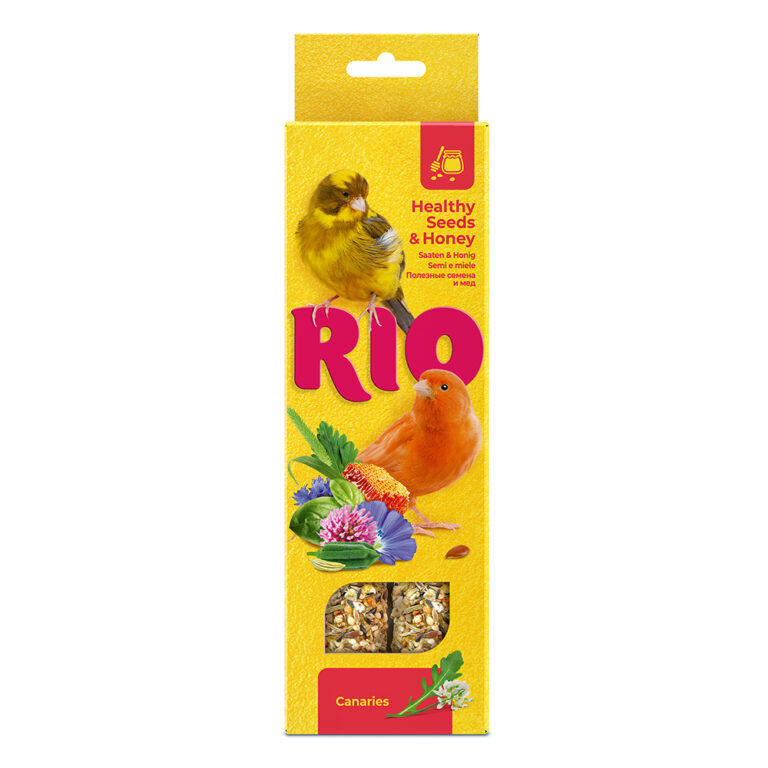 Лакомство для птиц RIO Палочки для канареек с медом и полезными семенами 2х40г Лакомство для птиц RIO Палочки для канареек с медом и полезными семенами 2х40г