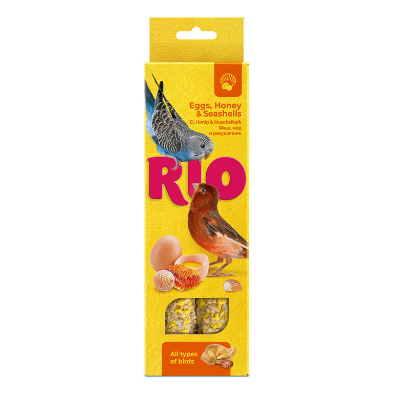 Лакомство для птиц RIO Палочки для всех видов птиц с яйцом и ракушечником 2х40г