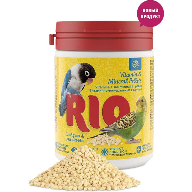 Лакомство для птиц RIO Витаминно-минеральные гранулы для волнистых и средних попугаев 120г