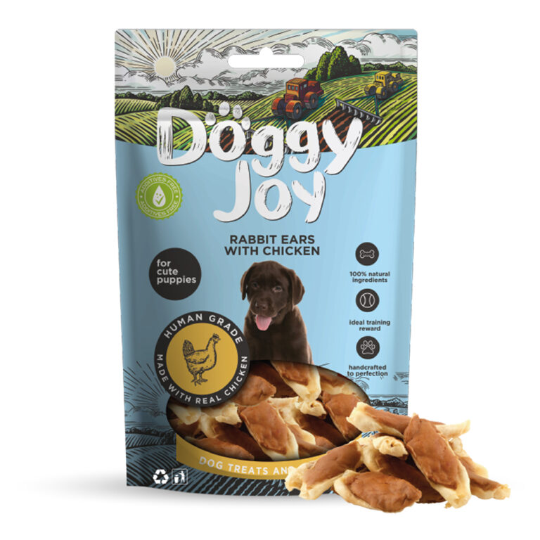Лакомство для щенков DOGGY JOY 50577 Кроличьи ушки с курицей 90г — цена и наличие Лакомство для щенков DOGGY JOY 50577 Кроличьи ушки с курицей 90г
