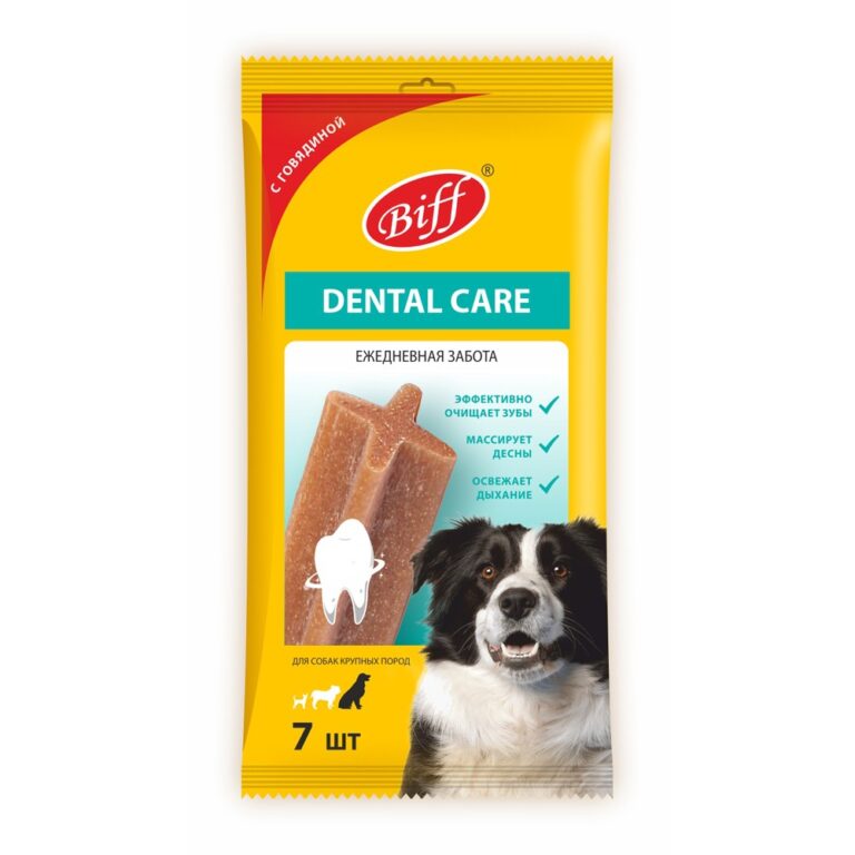 Лакомство для собак BIFF Dent Care жевательный снек для крупных пород, говядина 270г — цена и наличие Лакомство для собак BIFF Dent Care жевательный снек для крупных пород, говядина 270г