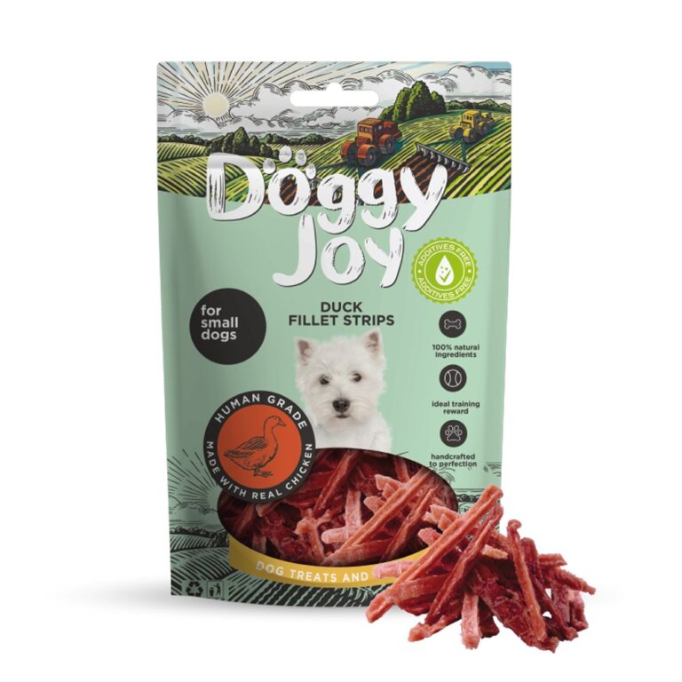 Лакомство для собак DOGGY JOY 50720 для мелких пород Полоски из утиного филе 55г Лакомство для собак DOGGY JOY 50720 для мелких пород Полоски из утиного филе 55г