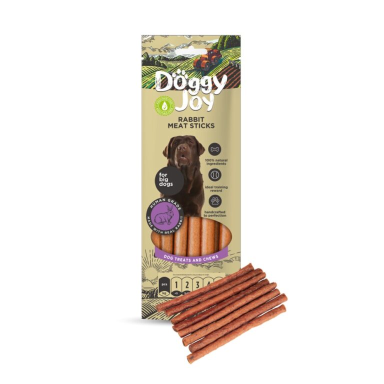 Лакомство для собак DOGGY JOY 50911 для крупных пород Mясные колбаски из кролика 45г — цена и наличие Лакомство для собак DOGGY JOY 50911 для крупных пород Mясные колбаски из кролика 45г
