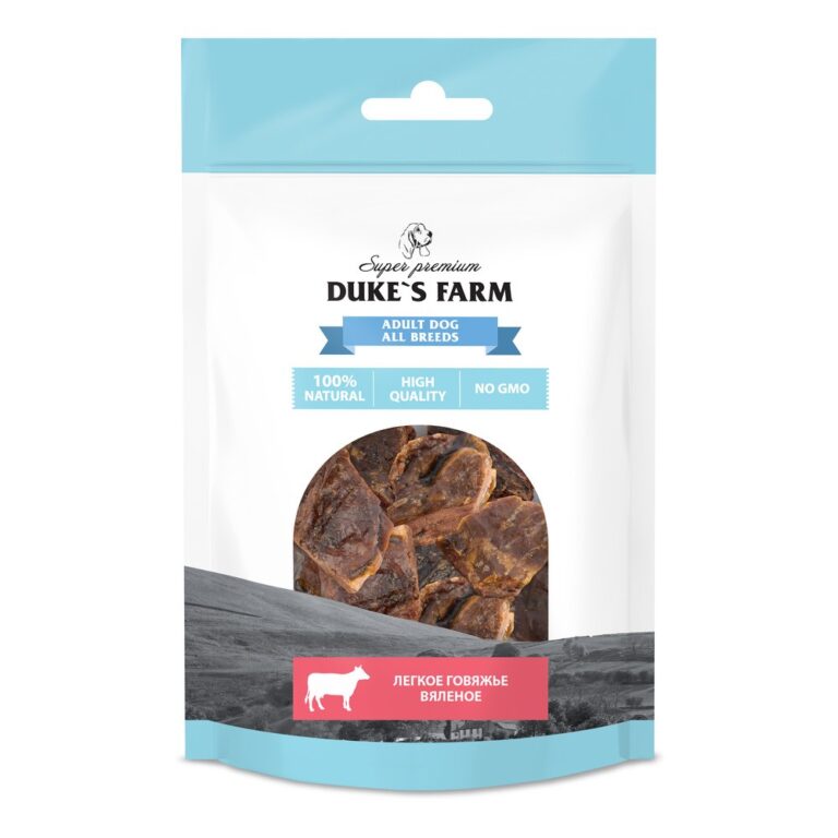DUKE'S FARM Лакомство для собак DUKE’S FARM Говяжье легкое вяленое 40г — цена и наличие DUKE'S FARM Лакомство для собак DUKE’S FARM Говяжье легкое вяленое 40г