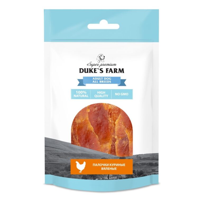 DUKE'S FARM Лакомство для собак DUKE’S FARM Куриные палочки вяленые 40г