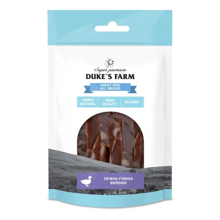 DUKE'S FARM Лакомство для собак DUKE’S FARM Утиная печень вяленая 40г