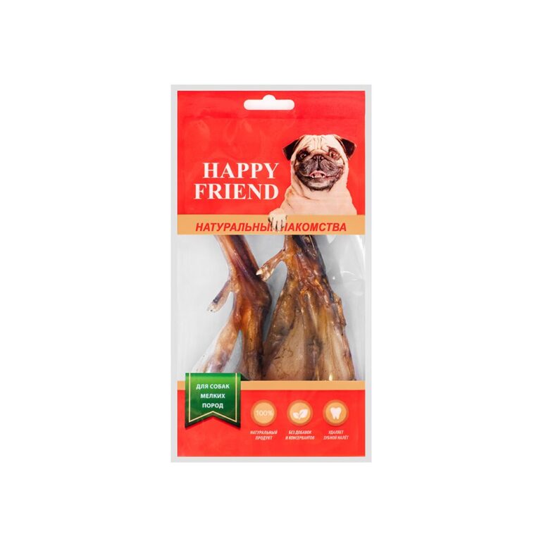 Лакомство для собак HAPPY FRIEND Лапки утиные для мелких пород — цена и наличие Лакомство для собак HAPPY FRIEND Лапки утиные для мелких пород