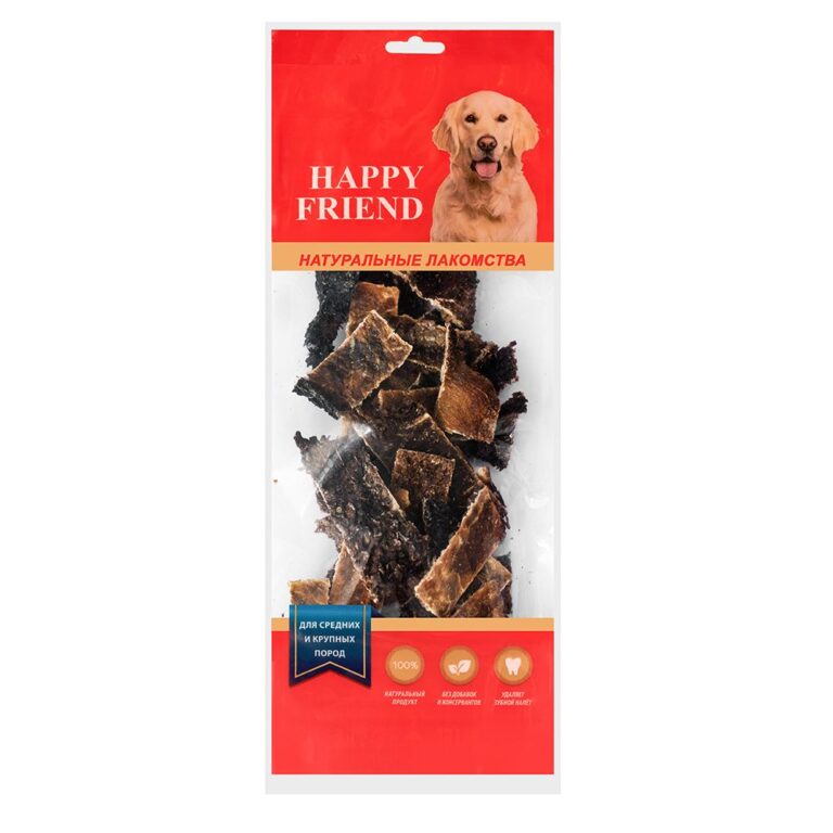 Лакомство для собак HAPPY FRIEND Рубец говяжий для средних и крупных пород Лакомство для собак HAPPY FRIEND Рубец говяжий для средних и крупных пород