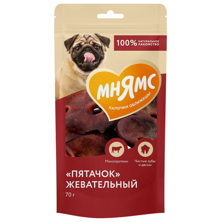 Лакомство для собак МНЯМС На каждый день Пятачок жевательный 70г — цена и наличие Лакомство для собак МНЯМС На каждый день Пятачок жевательный 70г