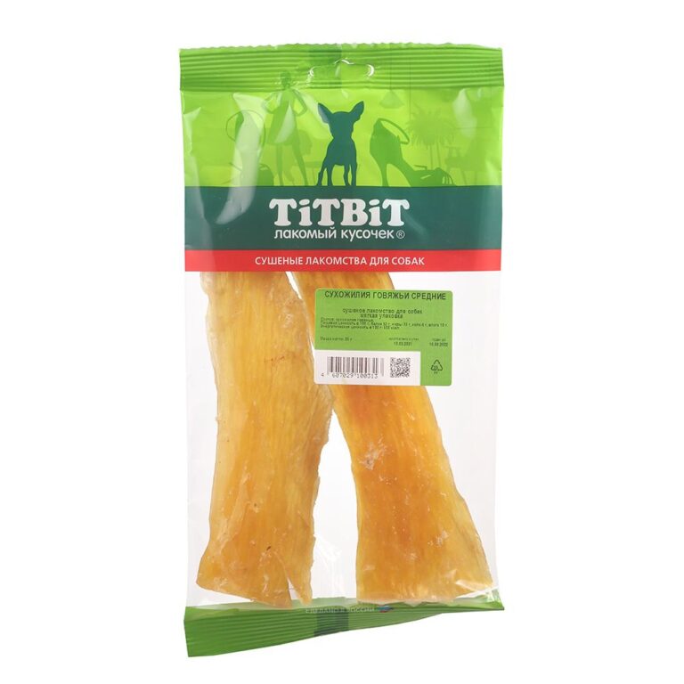 Лакомство для собак TITBIT Сухожилия говяжьи средние — цена и наличие Лакомство для собак TITBIT Сухожилия говяжьи средние