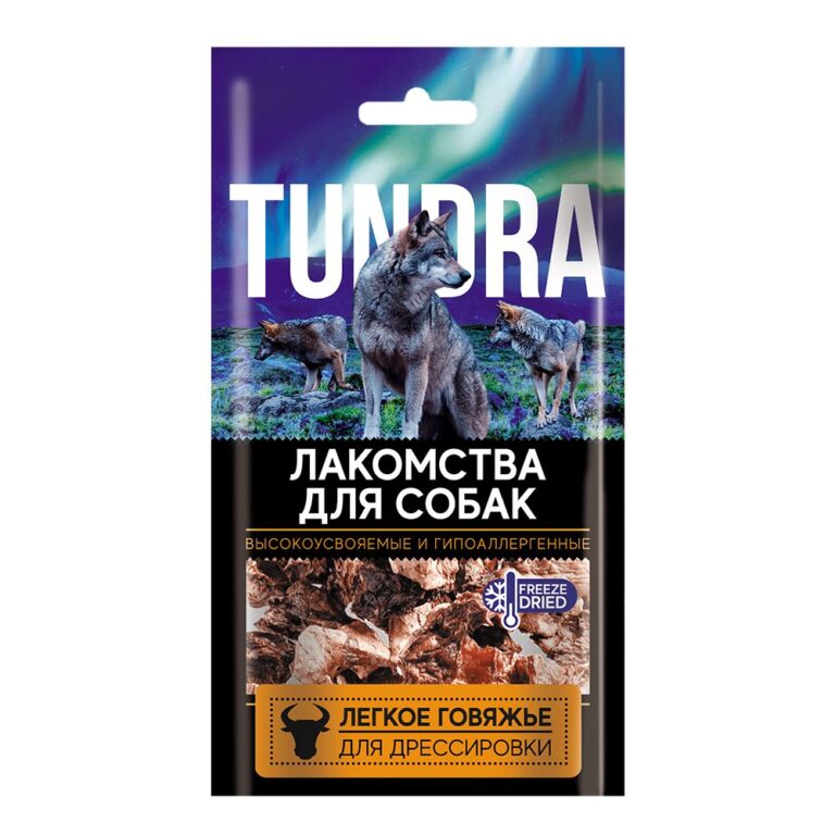 Лакомство для собак TUNDRA Легкое говяжье 30г Лакомство для собак TUNDRA Легкое говяжье 30г