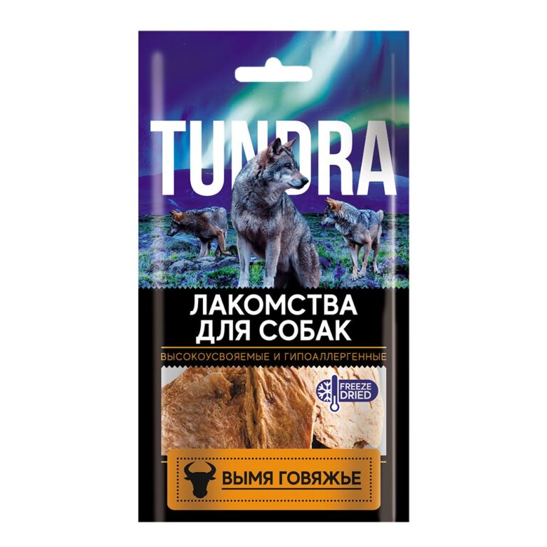 Лакомство для собак TUNDRA Вымя говяжье 60г — цена и наличие Лакомство для собак TUNDRA Вымя говяжье 60г