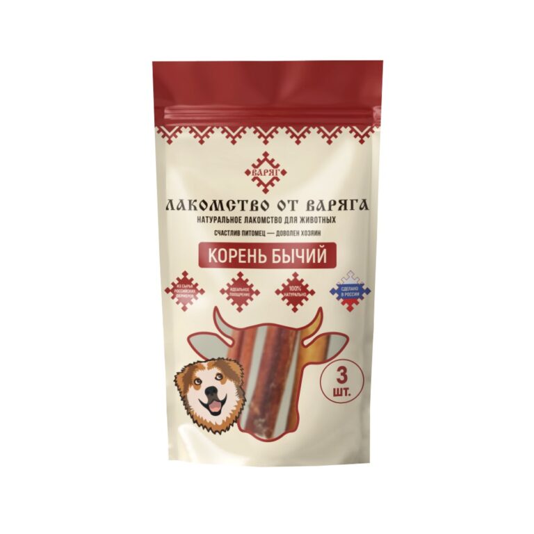 Лакомство для собак ВАРЯГ Корень бычий для средних и крупных пород 3шт — цена и наличие Лакомство для собак ВАРЯГ Корень бычий для средних и крупных пород 3шт