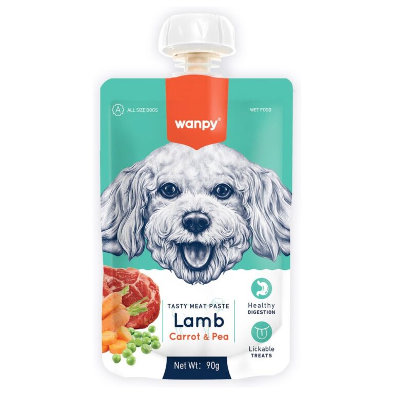 Лакомство для собак WANPY Dog Мясной мусс из ягненка и моркови с горохом 90г — цена и наличие Лакомство для собак WANPY Dog Мясной мусс из ягненка и моркови с горохом 90г