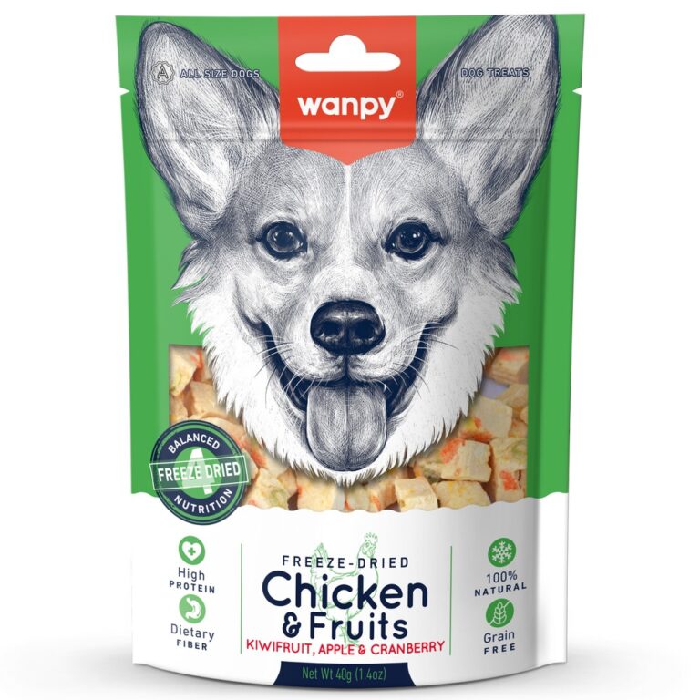 Лакомство для собак WANPY Dog Сублимированное курица и фрукты 40г Лакомство для собак WANPY Dog Сублимированное курица и фрукты 40г