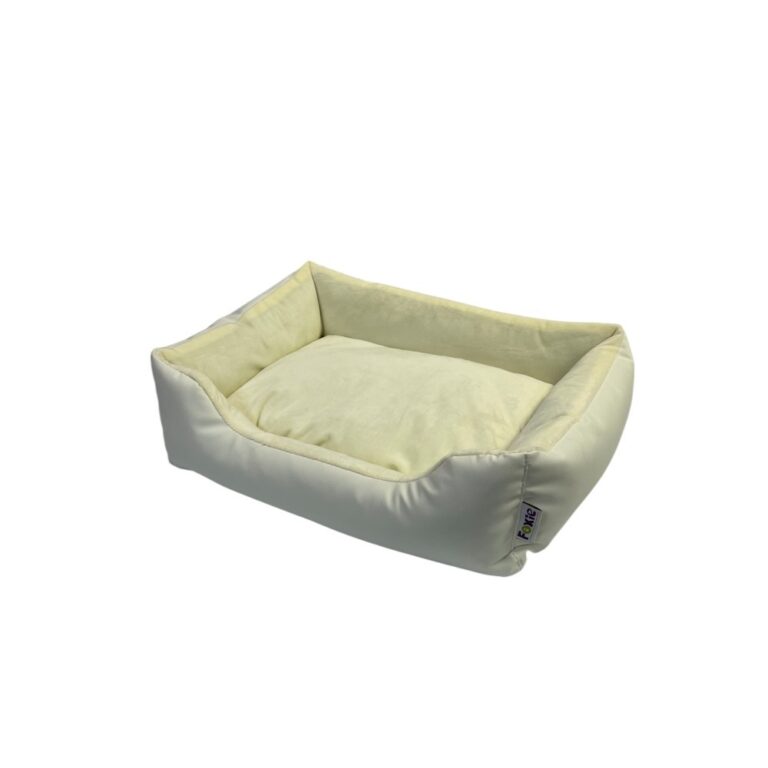 Лежак для животных Foxie Classic leather 60х50см белый Лежак для животных Foxie Classic leather 60х50см белый