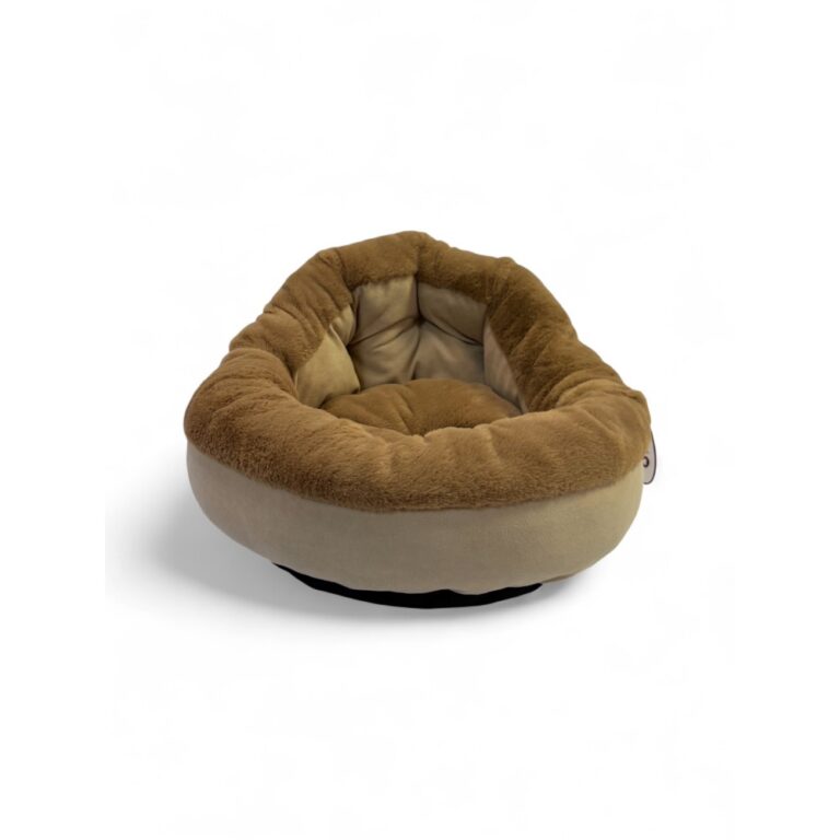 Лежак для животных Foxie Fuzzy comfort 50х50см круглый с мехом кремовый