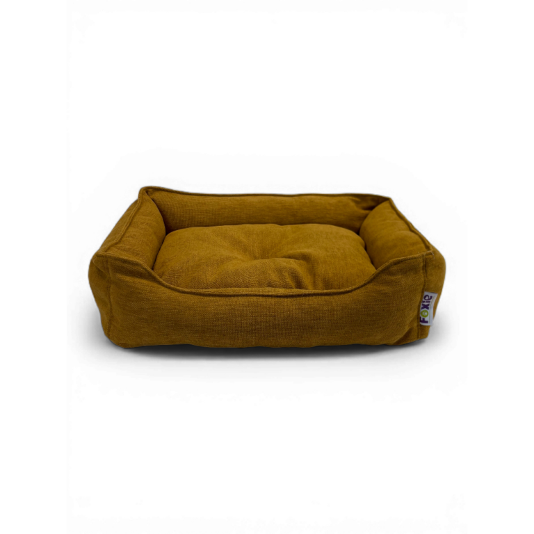 Лежак для животных Foxie Oasis лён 52х41см горчичный Лежак для животных Foxie Oasis лён 52х41см горчичный