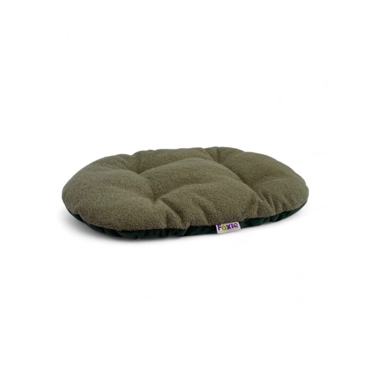 Матрас для животных Foxie Fuzzy oval 65х42см овальный с мехом, пастельный зеленый Матрас для животных Foxie Fuzzy oval 65х42см овальный с мехом, пастельный зеленый