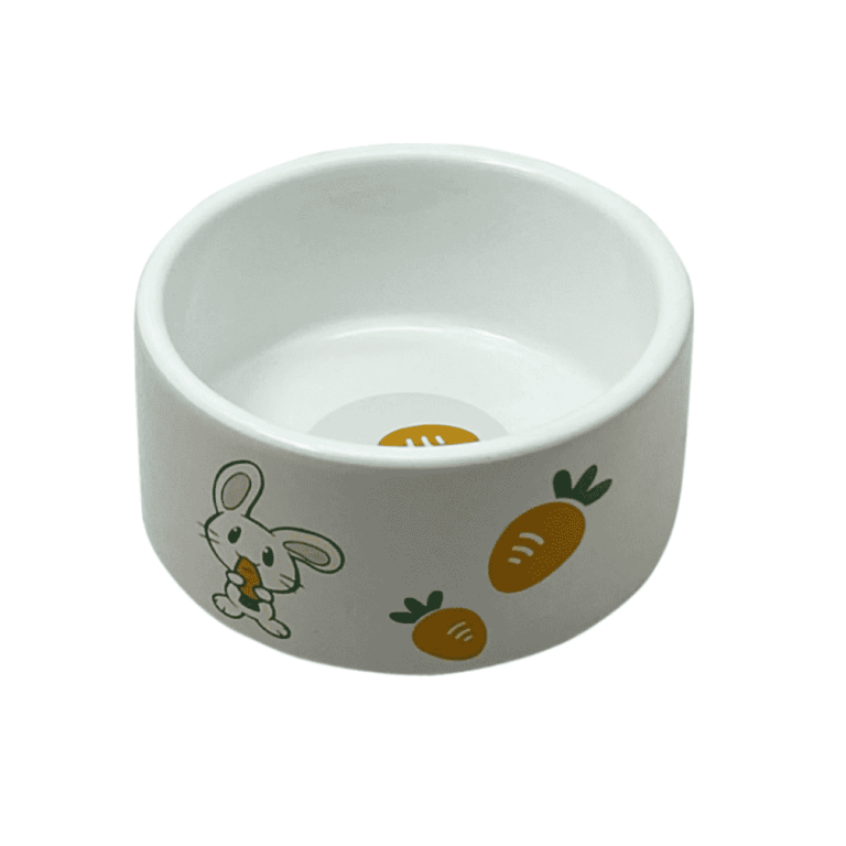 Миска для грызунов Foxie Bunny&Carrot розовая керамическая 10х10х5см 150мл