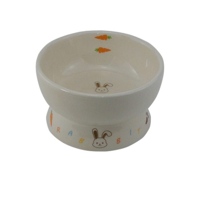 Миска для грызунов Foxie Happy bunny бежевая керамическая 12х12х7см 250мл Миска для грызунов Foxie Happy bunny бежевая керамическая 12х12х7см 250мл