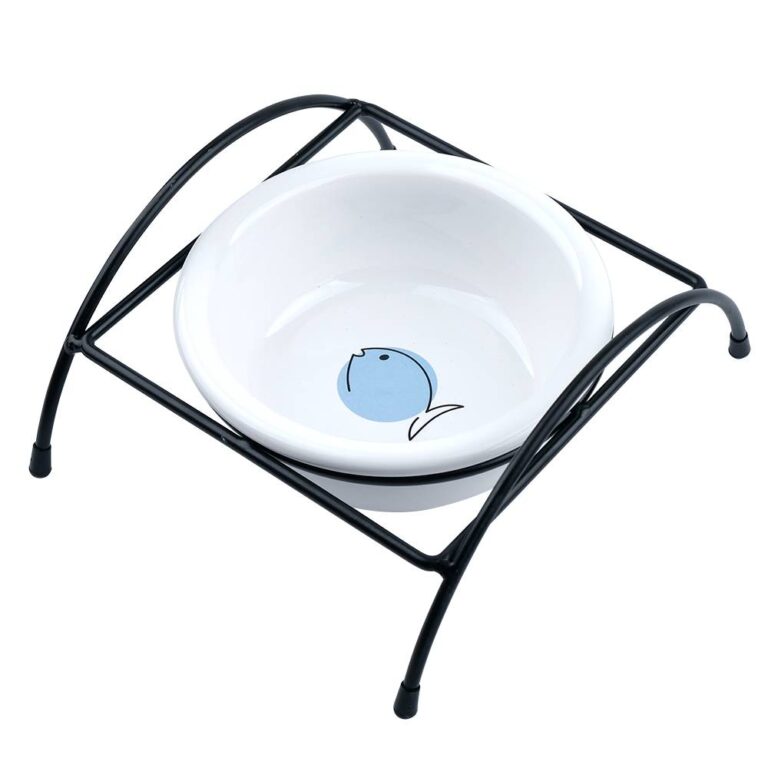 Миска для животных Foxie Fish Bowl белая керамическая на подставке 14х14х5,5см 320мл Миска для животных Foxie Fish Bowl белая керамическая на подставке 14х14х5,5см 320мл