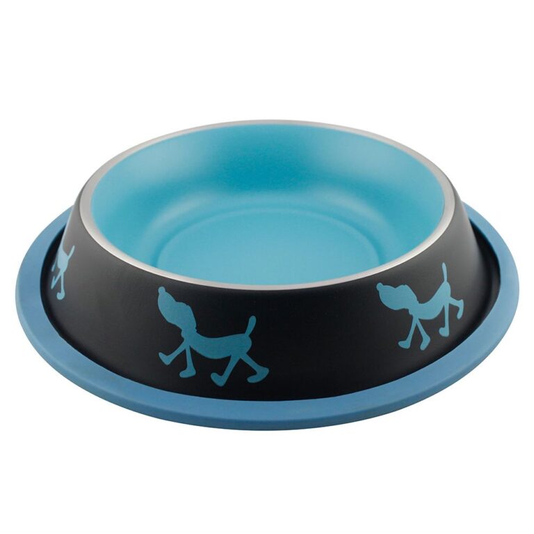 Миска для животных Foxie Uni-Tinge Non Skid Bowl металлическая 400мл голубая — цена и наличие Миска для животных Foxie Uni-Tinge Non Skid Bowl металлическая 400мл голубая