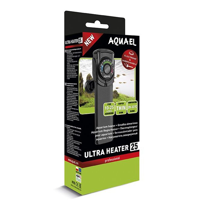 Нагреватель AQUAEL ULTRA HEATER 25W для аквариума 10 — 25 л (пластиковый, регулируемый) — цена и наличие Нагреватель AQUAEL ULTRA HEATER 25W для аквариума 10 — 25 л (пластиковый, регулируемый)