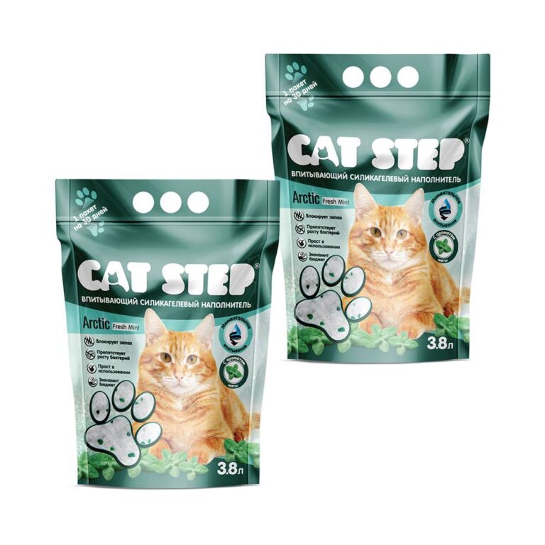 Наполнитель для кошачьего туалета CAT STEP Arctic Fresh Mint впит.силик. 3,8л (набор 2шт) — цена и наличие Наполнитель для кошачьего туалета CAT STEP Arctic Fresh Mint впит.силик. 3,8л (набор 2шт)