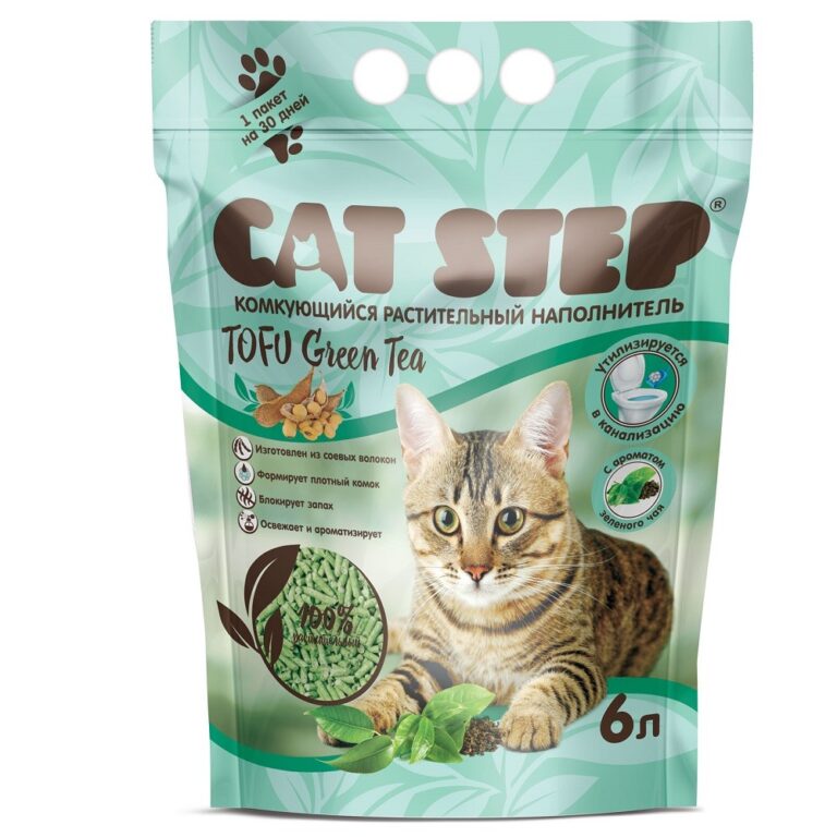Наполнитель для кошачьего туалета CAT STEP Tofu Green Tea комкующийся растительный 6л — цена и наличие Наполнитель для кошачьего туалета CAT STEP Tofu Green Tea комкующийся растительный 6л
