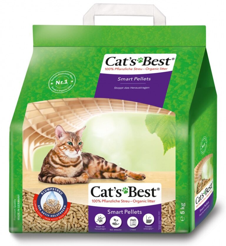 Cat's Best Наполнитель для кошачьего туалета Cat’s Best Smart Pellets древесный комкующийся, 10л (5кг)